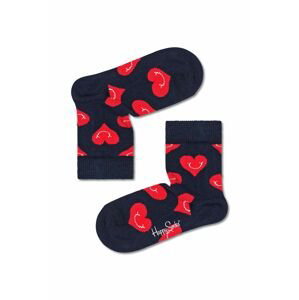 Detské ponožky Happy Socks Smiley Heart čierna farba