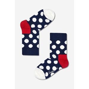 Detské ponožky Happy Socks Big Dot Sock tmavomodrá farba