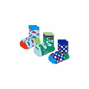 Detské ponožky Happy Socks Kids Car 3-pak