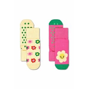 Detské ponožky Happy Socks Kids Smiley Daisy 2-pak