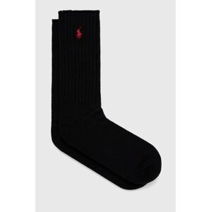 Ponožky Polo Ralph Lauren pánske, čierna farba, 449876014