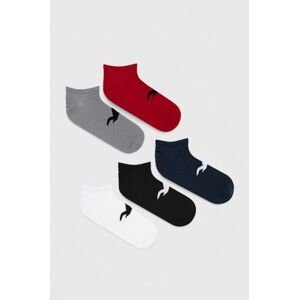 Ponožky Hollister Co. 5-pak pánske, červená farba