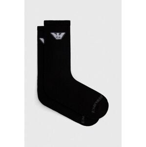 Ponožky Emporio Armani Underwear 2-pak pánske, čierna farba