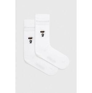 Ponožky Karl Lagerfeld pánske, biela farba