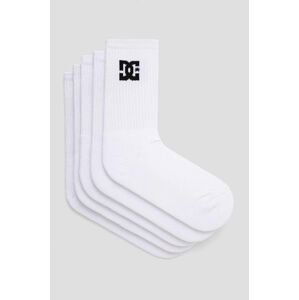 Ponožky DC 5-pak pánske, biela farba