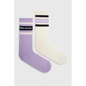 Ponožky Dickies 2-pak pánske, fialová farba