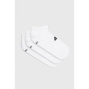 Ponožky 4F 3-pak pánske, biela farba
