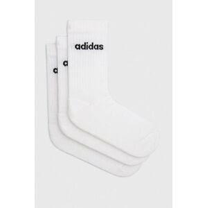 Ponožky adidas 3-pak biela farba