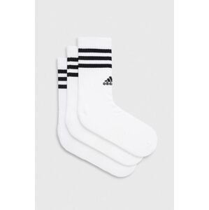 Ponožky adidas 3-pak biela farba