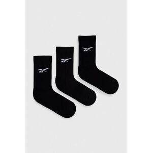 Ponožky Reebok Classic 3-pak čierna farba