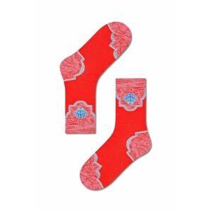 Ponožky Happy Socks Red Viviana Crew červená farba