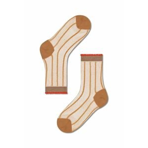 Ponožky Happy Socks Light Brown Lilly Ankle béžová farba