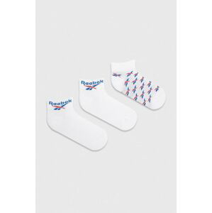 Ponožky Reebok Classic 3-pak biela farba