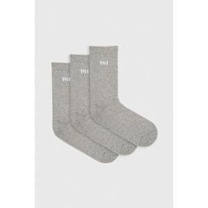 Ponožky Helly Hansen 3-pak šedá farba