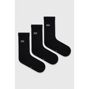 Ponožky Helly Hansen 3-pak čierna farba
