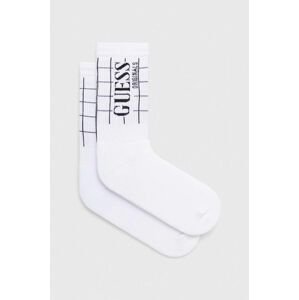 Ponožky Guess Originals biela farba