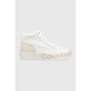 Tenisky Calvin Klein Jeans Yw0yw00865 Vulc Flatf Mid Wrap Around Logo biela farba,