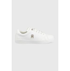 Kožené tenisky Tommy Hilfiger Fw0fw06905 Essential Th Logo Sneaker biela farba,