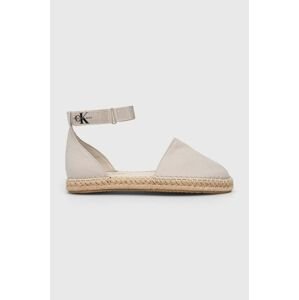 Espadrilky Calvin Klein Jeans ANKLE ESPADRILLE béžová farba, YW0YW01027