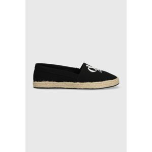 Espadrilky Calvin Klein Jeans ESPADRILLE MONO SEASONAL GR čierna farba, YW0YW01032