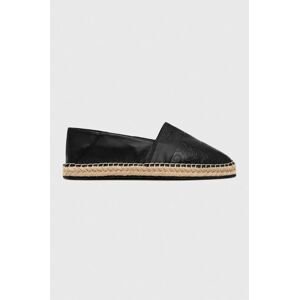 Espadrilky Calvin Klein ESPADRILLE - HF MONO čierna farba, HW0HW01456