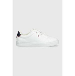 Kožené tenisky Tommy Hilfiger ESSENTIAL COURT SNEAKER biela farba, FW0FW07427