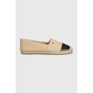 Kožené espadrilky MICHAEL Michael Kors Kendrick ružová farba, 40S8KNFP2L