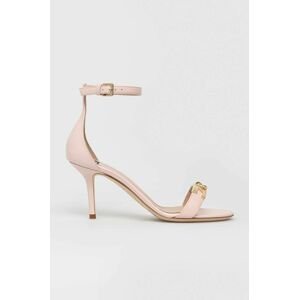 Kožené sandále Elisabetta Franchi ružová farba