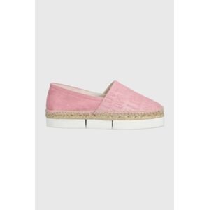 Espadrilky Love Moschino Scarpad Espam 35 ružová farba, na platforme, JA10313G1G