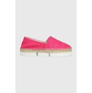 Espadrilky Love Moschino Scarpad Espam 35 ružová farba, na platforme, JA10313G1G