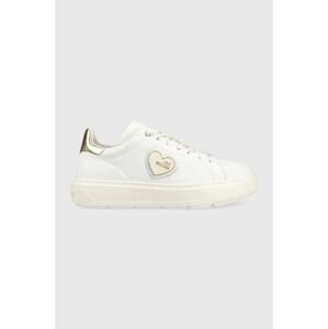 Kožené tenisky Love Moschino Sneakerd Bold 40 biela farba, JA15384G1G