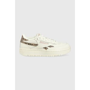 Kožené tenisky Reebok Classic Club C Double Reven biela farba, GV7033