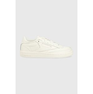 Kožené tenisky Reebok Classic Club C 85 GY9737-CLK/CK/PNK, biela farba,