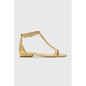 Kožené sandále Lauren Ralph Lauren 802900075001 dámske, zlatá farba