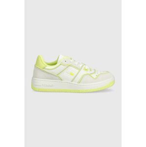 Tenisky Tommy Jeans DECON BASKET LOW CUT biela farba, EN0EN02084