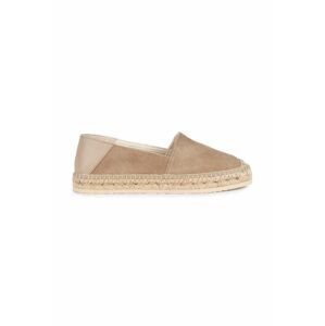 Kožené espadrilky Geox D LAMPEDUSA béžová farba, D35V0A 02285 C6738