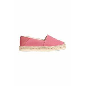 Kožené espadrilky Geox D LAMPEDUSA ružová farba, D35V0A 02285 C8335