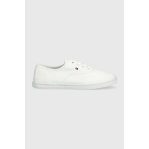 Tenisky Tommy Hilfiger ESSENTIAL KESHA LACE SNEAKER dámske, biela farba, FW0FW06955