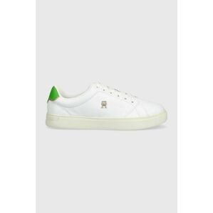 Kožené tenisky Tommy Hilfiger ELEVATED ESSENTIAL COURT SNEAKER biela farba