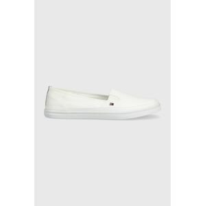 Tenisky Tommy Hilfiger ESSENTIAL KESHA SLIP-ON dámske, biela farba, FW0FW07121