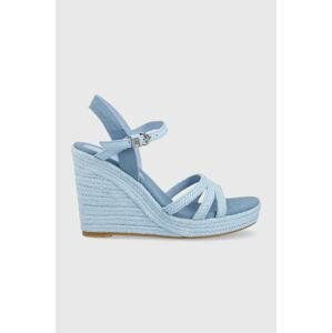 Sandále Tommy Hilfiger ESSENTIAL WEDGE SANDAL dámske, na kline, FW0FW07159