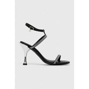 Kožené sandále Karl Lagerfeld PANACHE HI čierna farba, KL30829