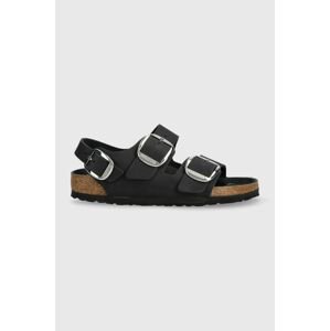 Kožené sandále Birkenstock Milano 1024953-Black, dámske, čierna farba