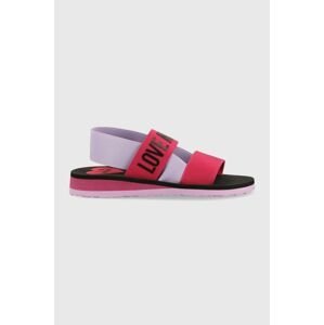 Sandále Love Moschino dámske, fialová farba, JA16033G0GJN460A