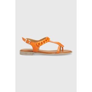 Sandále Mustang dámske, oranžová farba, 1388809