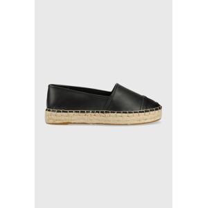 Espadrilky Guess JALEEL2 čierna farba, na platforme, FL6J2L ELE14