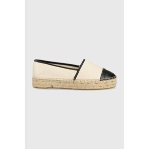 Espadrilky Guess JALEEL2 béžová farba, na platforme