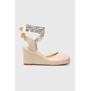 Espadrilky Lauren Ralph Lauren Paislee dámske, ružová farba, na kline