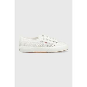 Tenisky Superga 2750 MACRAME dámske, biela farba, S81219W