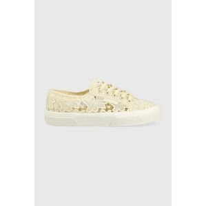 Tenisky Superga 2750 MACRAME dámske, béžová farba, S81219W